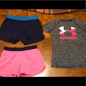 Sold together Shirt with 2 shorts